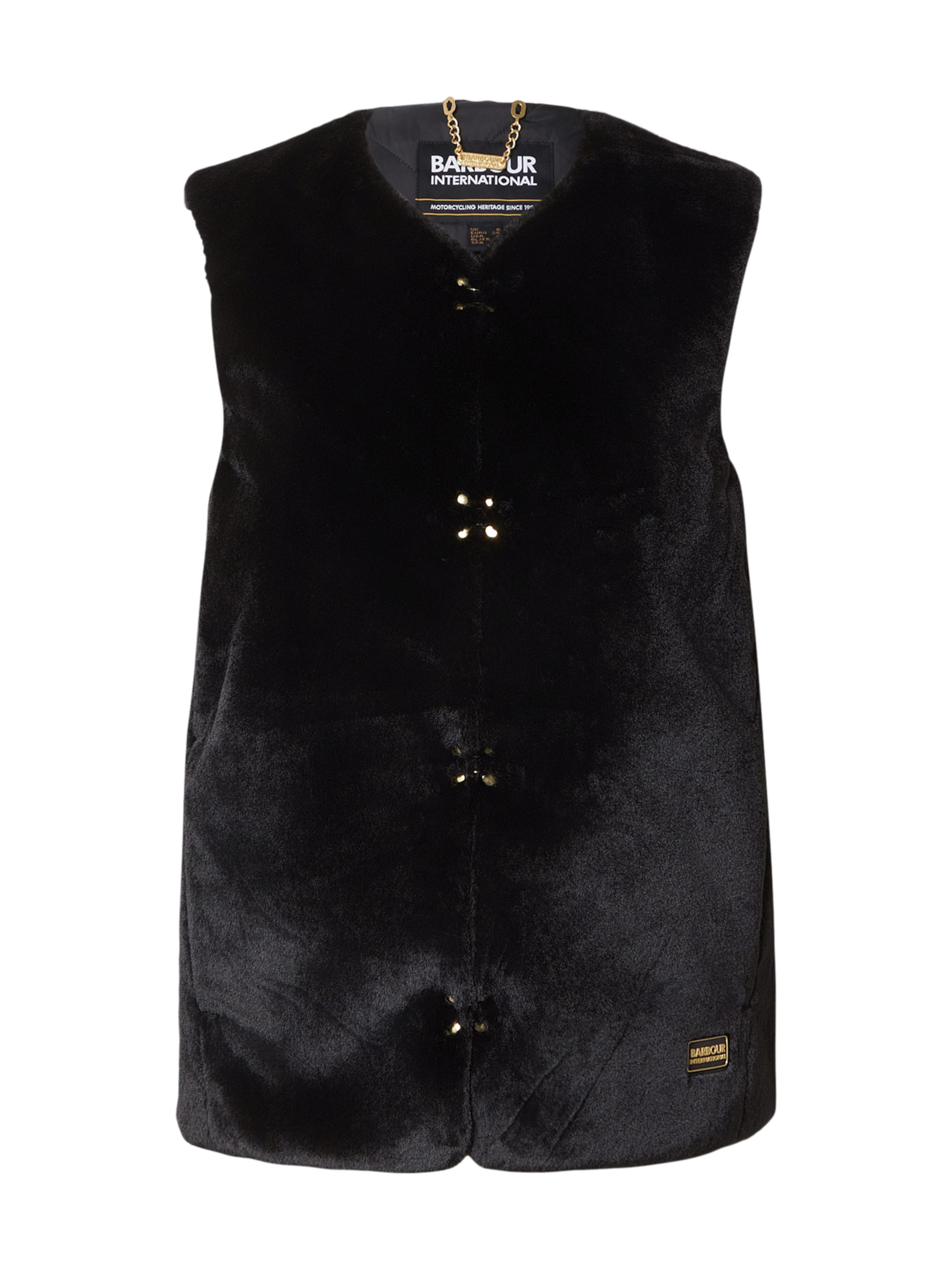 melns Barbour International Veste 'Mialn': no priekšpuses