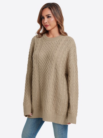 Imily Bela Oversize pulóver - barna