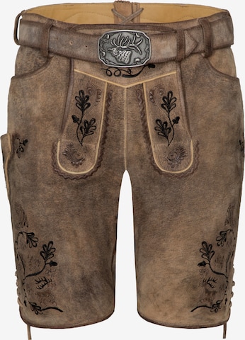 Regular Pantalon folklorique 'Archibald' SPIETH & WENSKY en marron : devant