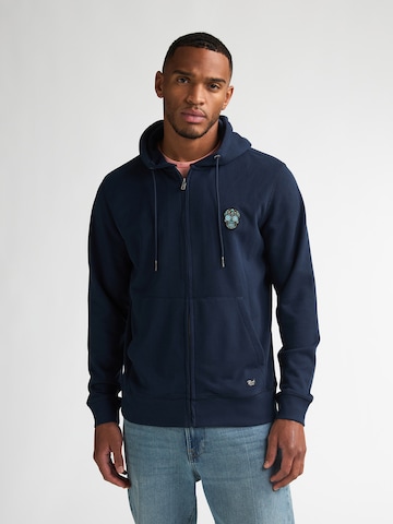 Petrol Industries Кофта на молнии в Синий: спереди