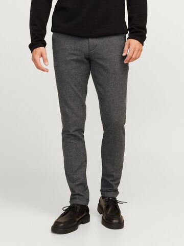 Coupe slim Pantalon chino 'JPSTMaro JJHenry' JACK & JONES en gris : devant