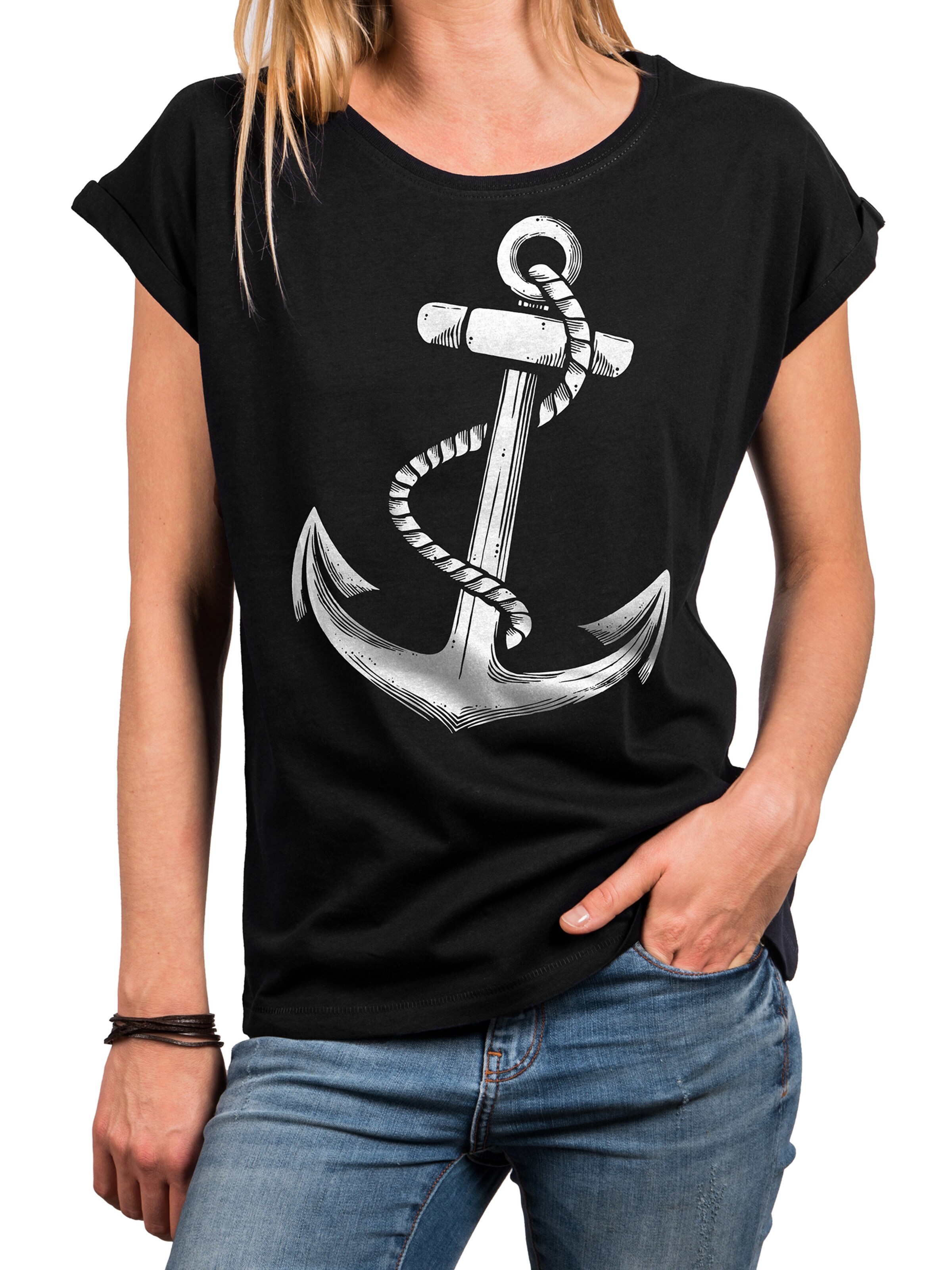MAKAYA Shirt 'Anker' in Black