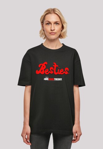 F4NT4STIC Shirt 'Theory 'Big Bang Theory TV Serie Theory Besties' in Black: front
