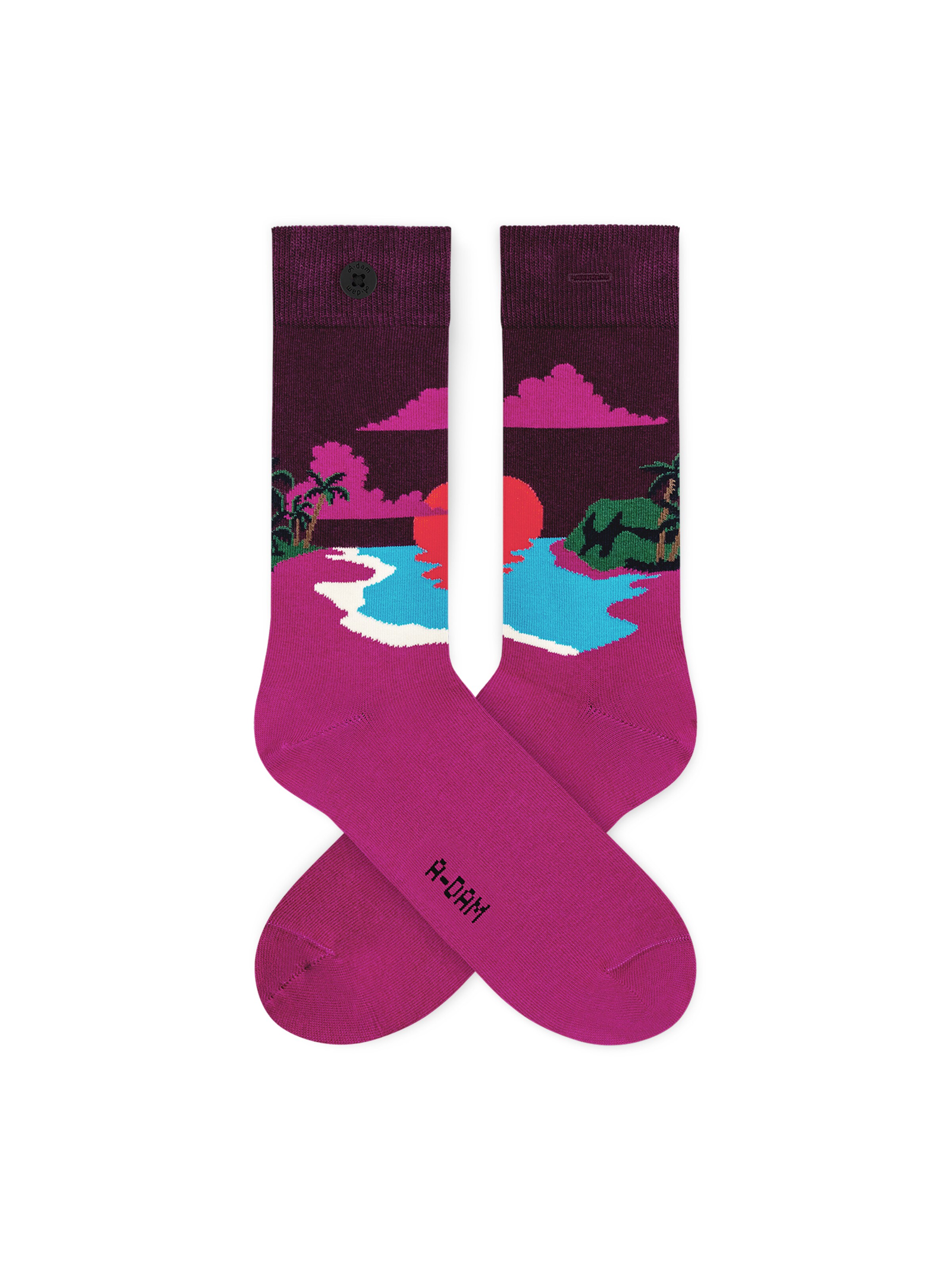 A-dam Socks 'Red Sunset' in Purple
