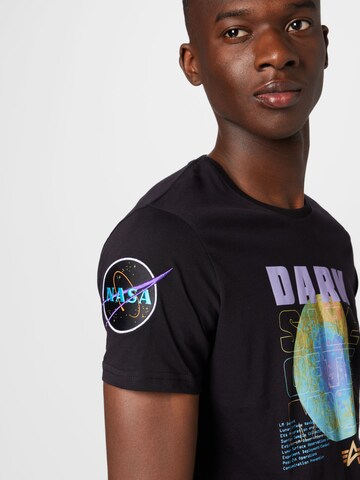 ALPHA INDUSTRIES Shirt 'Dark Side' in Black