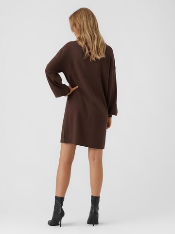 VERO MODA Knitted dress 'Nancy' in Brown