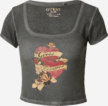 T-shirt 'ROMANCE' GUESS en noir : devant