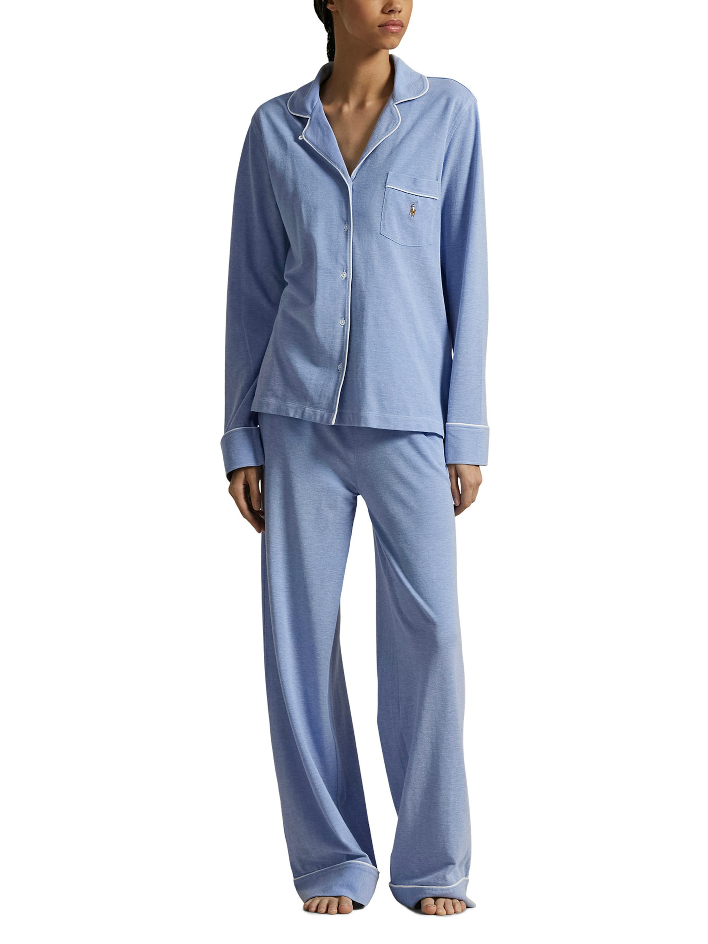 Pyjama ' Knit Oxford ' Polo Ralph Lauren en bleu : devant