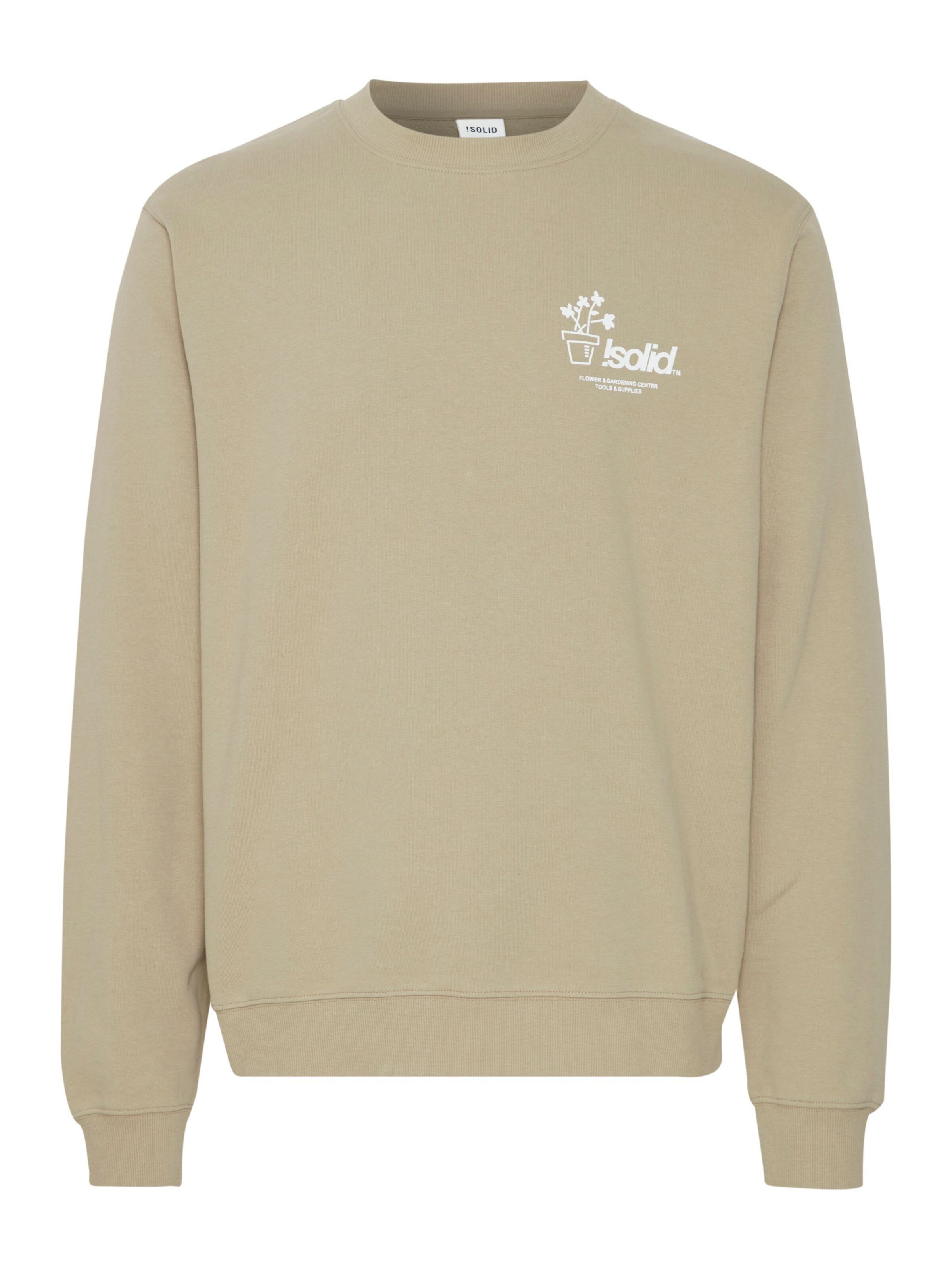 Sweat-shirt 'Imran' !Solid en beige : devant