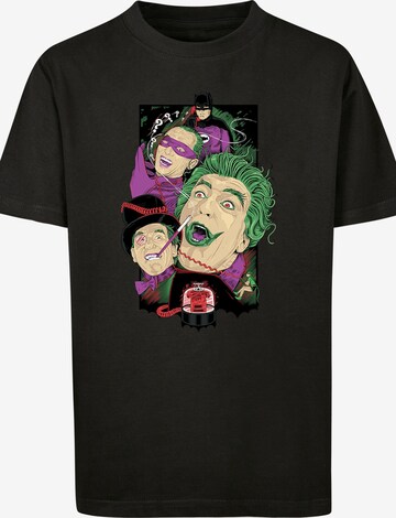 F4NT4STIC Shirt 'Batman TV Series Rogues Gallery' in Zwart: voorkant