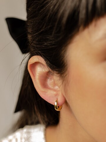 Hey Happiness Ohrringe 'Dome Hoop' in Gold