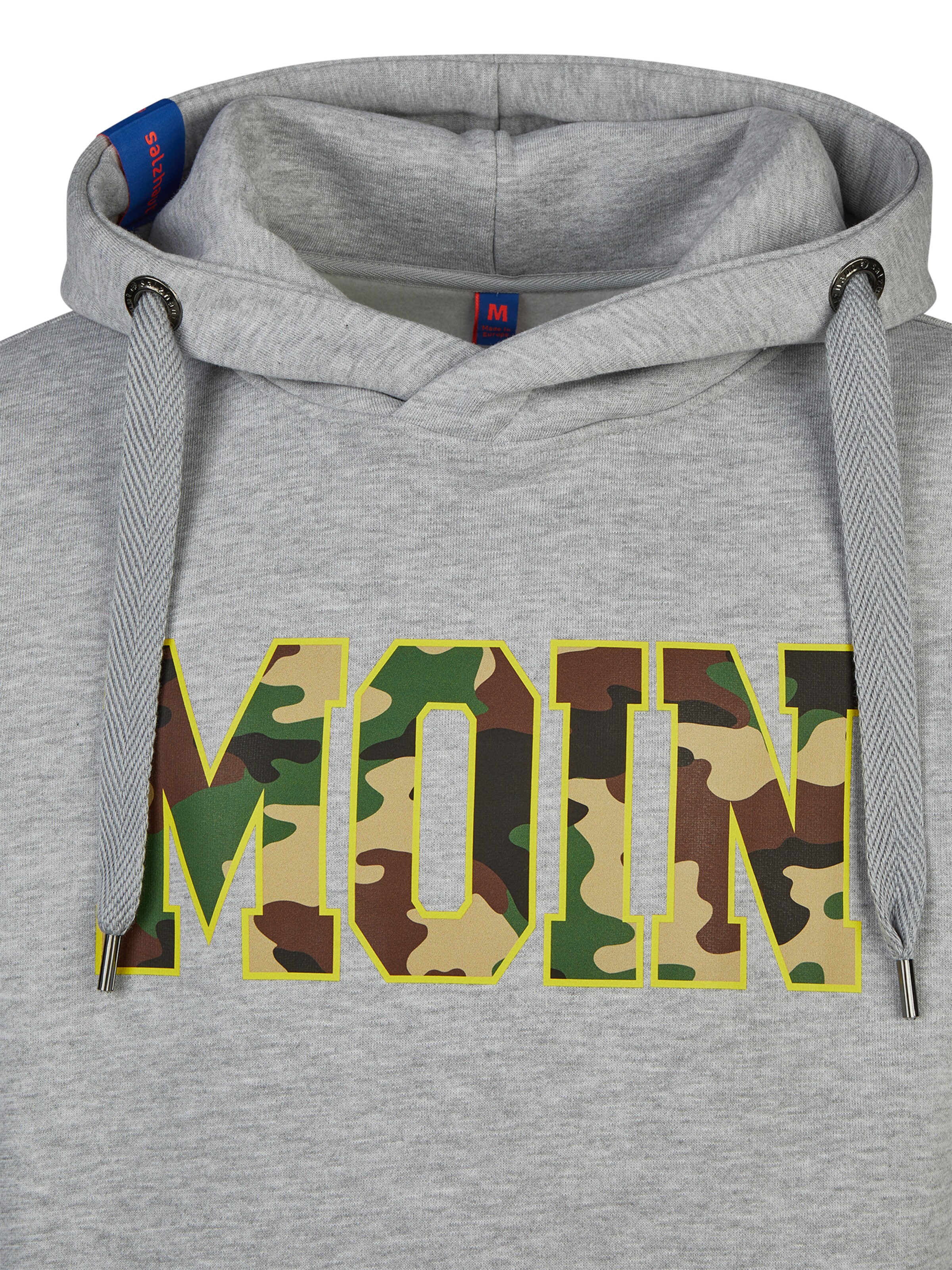 salzhaut Sweatshirt 'Heff - Moin' in Grau: Vorderseite