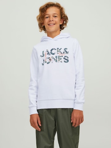Jack & Jones Junior Μπλούζα φούτερ 'Tech' σε λευκό: μπροστά