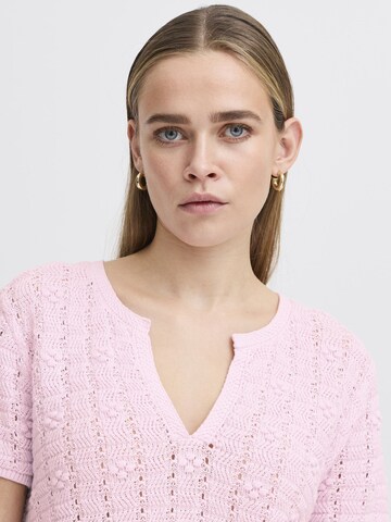 ICHI - Camiseta ' IHDOTTIES ' en rosa