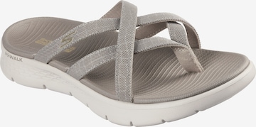 SKECHERS T-Bar Sandals in Grey: front