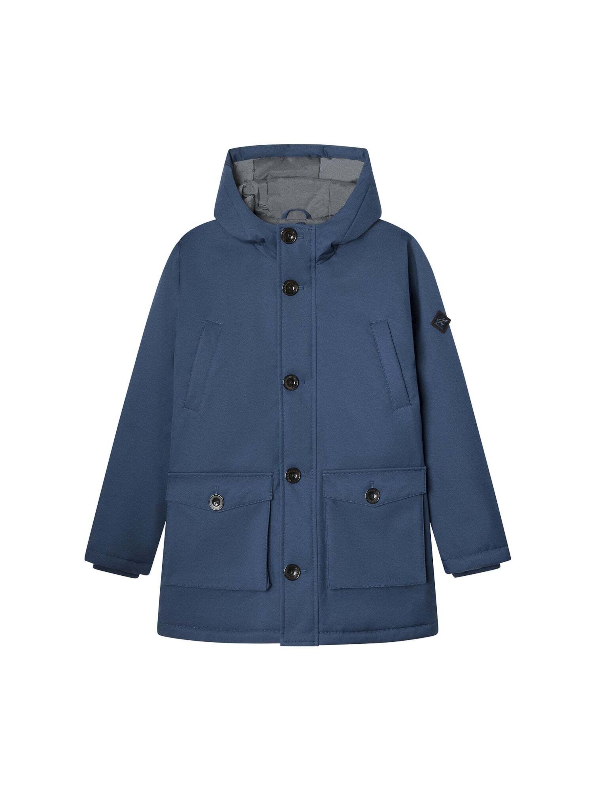 Hackett London Winterjas in Blauw: voorkant
