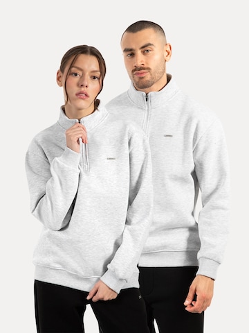 Veste de survêtement 'Jago' Smilodox en gris : devant