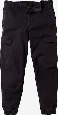 BOSS Orange Cargo Pants in Black: front