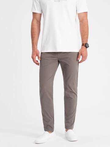 Coupe slim Pantalon chino 'OM-PACP-0151' Ombre en beige : devant