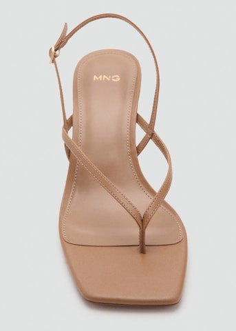 MANGO T-Bar Sandals 'Ross1' in Brown