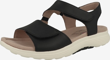 Rollingsoft - Sandalias de trekking en negro: frente