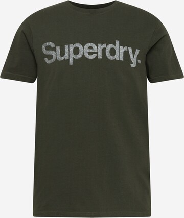 zaļš Superdry T-Krekls 'Classic Tee': no priekšpuses