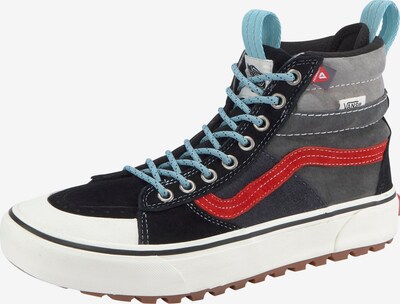 VANS Baskets hautes en bleu / gris / rouge / noir, Vue avec produit
