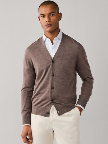 Hackett London Strickjacke 'ESS' in Beige: Vorderseite
