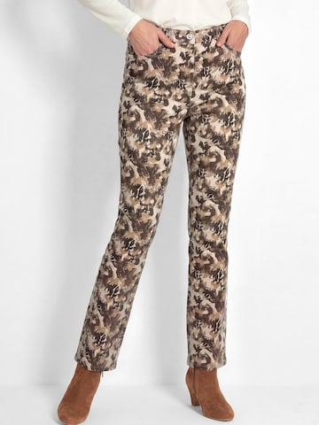 Skinny Pantalon 'LOUISA ' Goldner en beige
