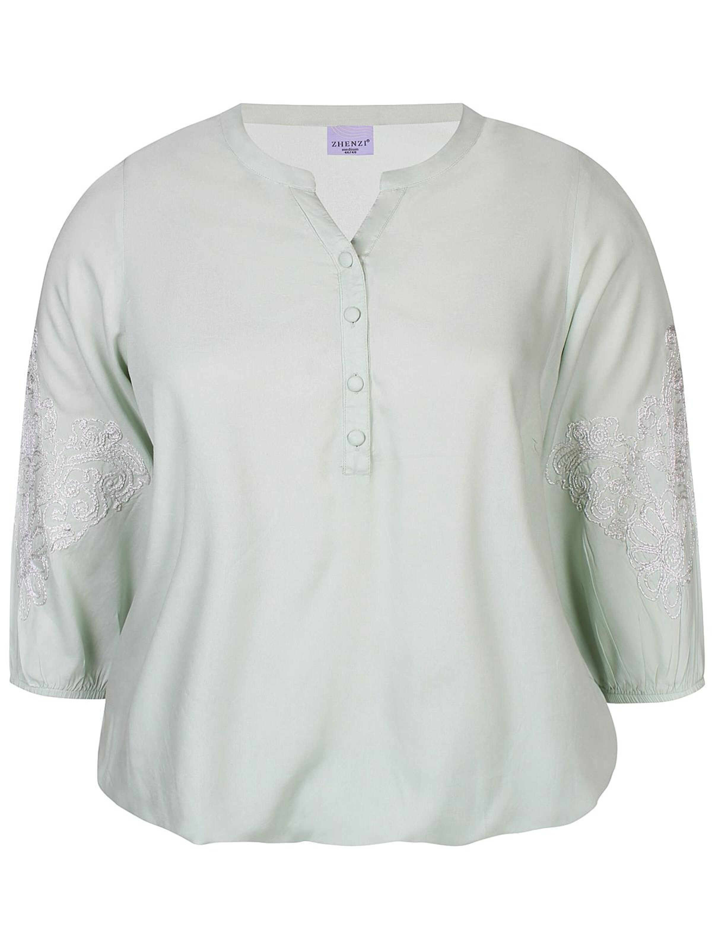 Zhenzi Blouse 'Edith 1279' in Groen: voorkant