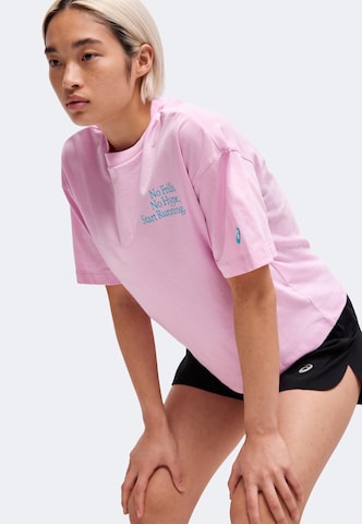 ASICSTehnička sportska majica 'RUNNER MESSAGE' - ljubičasta boja