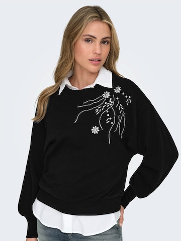 ONLY Mikina 'ONLCamela Brooke' - Čierna