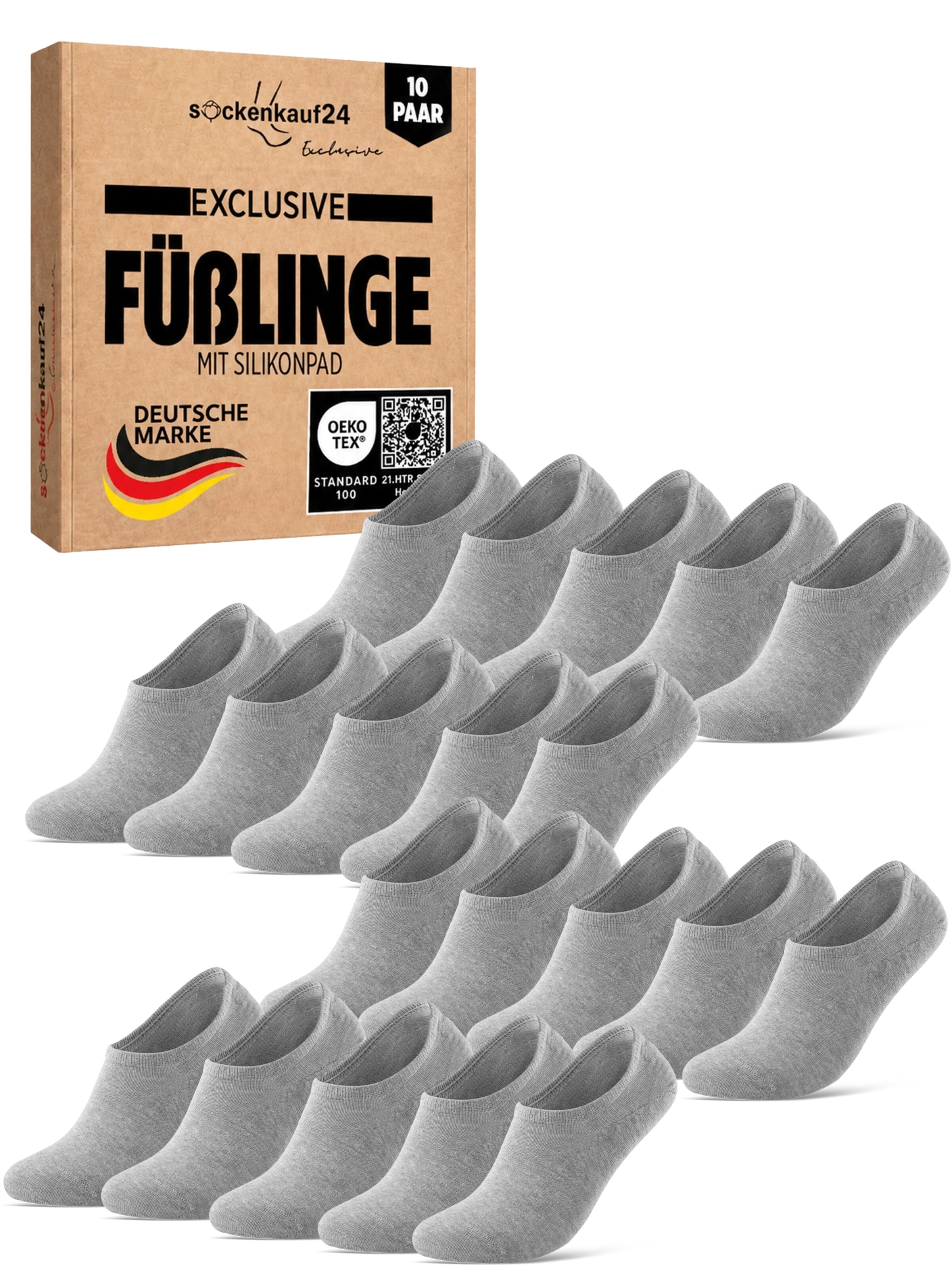 sockenkauf24 Ankle Socks in Grey: front