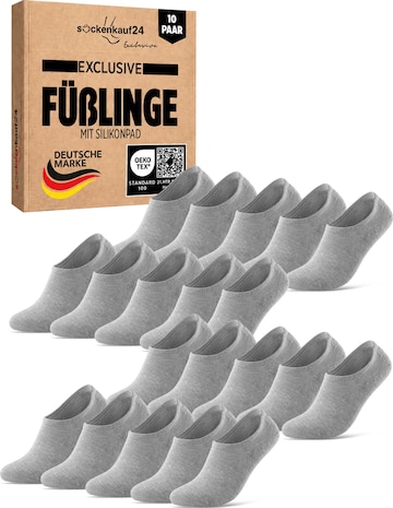 sockenkauf24 Ankle Socks in Grey: front