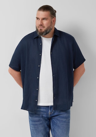 s.Oliver Regular fit Button Up Shirt in Blue
