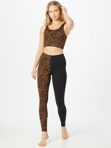 Hey Honey Skinny Workout Pants in Brown