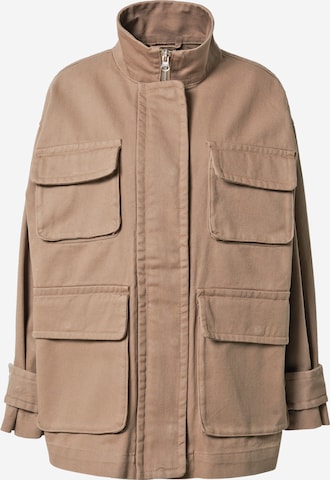 Monki Between-season jacket in Brown: front