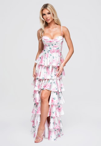 Robe de soirée Ombre en rose : devant