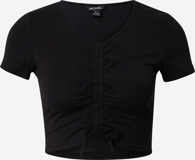 Monki T-shirt en noir, Vue avec produit