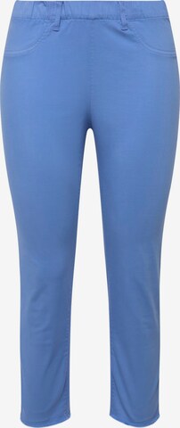 Skinny Pantalon Ulla Popken en bleu : devant