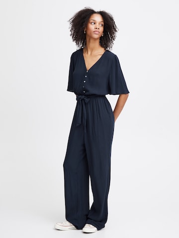 Tuta jumpsuit 'MARRAKECH' di ICHI in blu: frontale