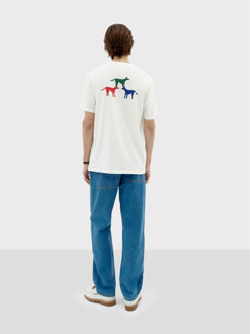 Thinking MU - Camiseta ' PERRITOS ' en blanco