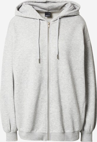 Gina Tricot Zip-Up Hoodie 'Veria' in Grey: front