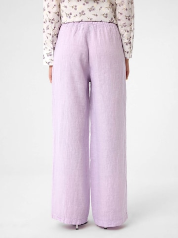DIMI Wide leg Pants 'Weite Damen Leinenhose' in Purple