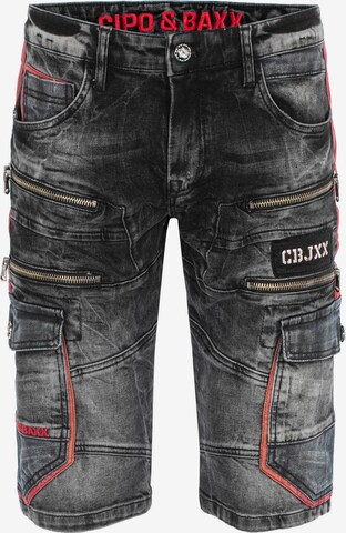 CIPO & BAXX Regular Pants in Black: front