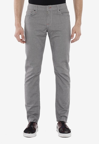 CIPO & BAXX Slim fit Pants 'Stan' in Grey: front