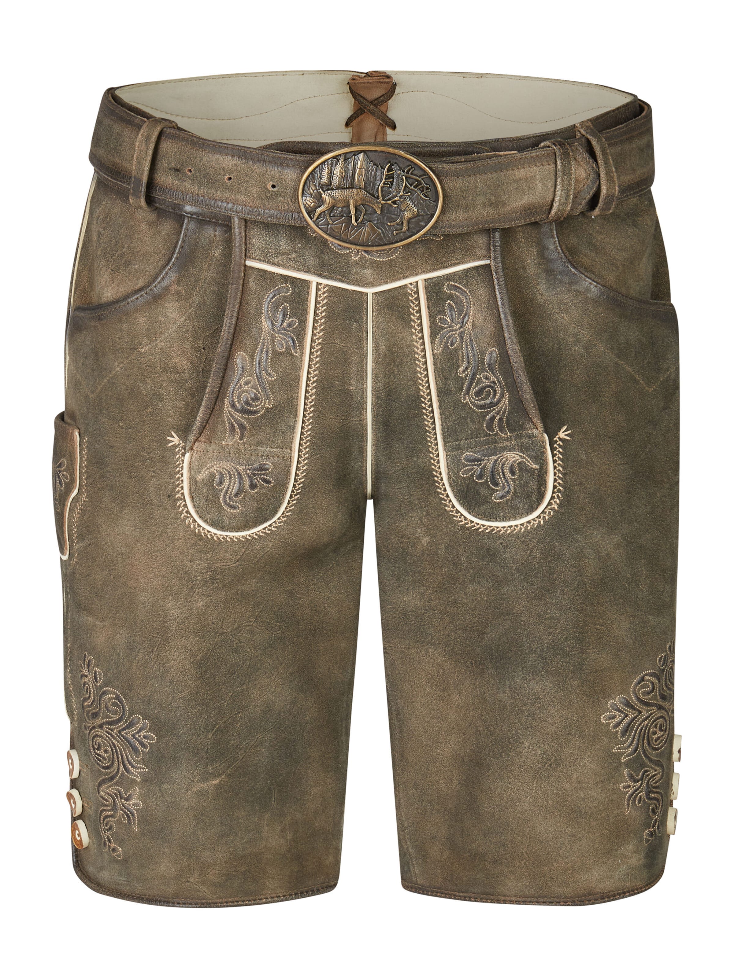 Regular Pantalon folklorique 'TG-Kaisheim' SPIETH & WENSKY en marron : devant