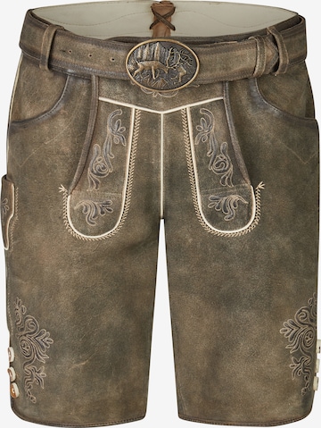 Regular Pantalon folklorique 'TG-Kaisheim' SPIETH & WENSKY en marron : devant