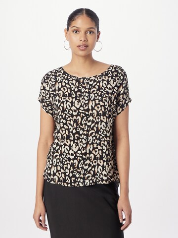 Hailys - Blusa 'Farina' en negro: frente