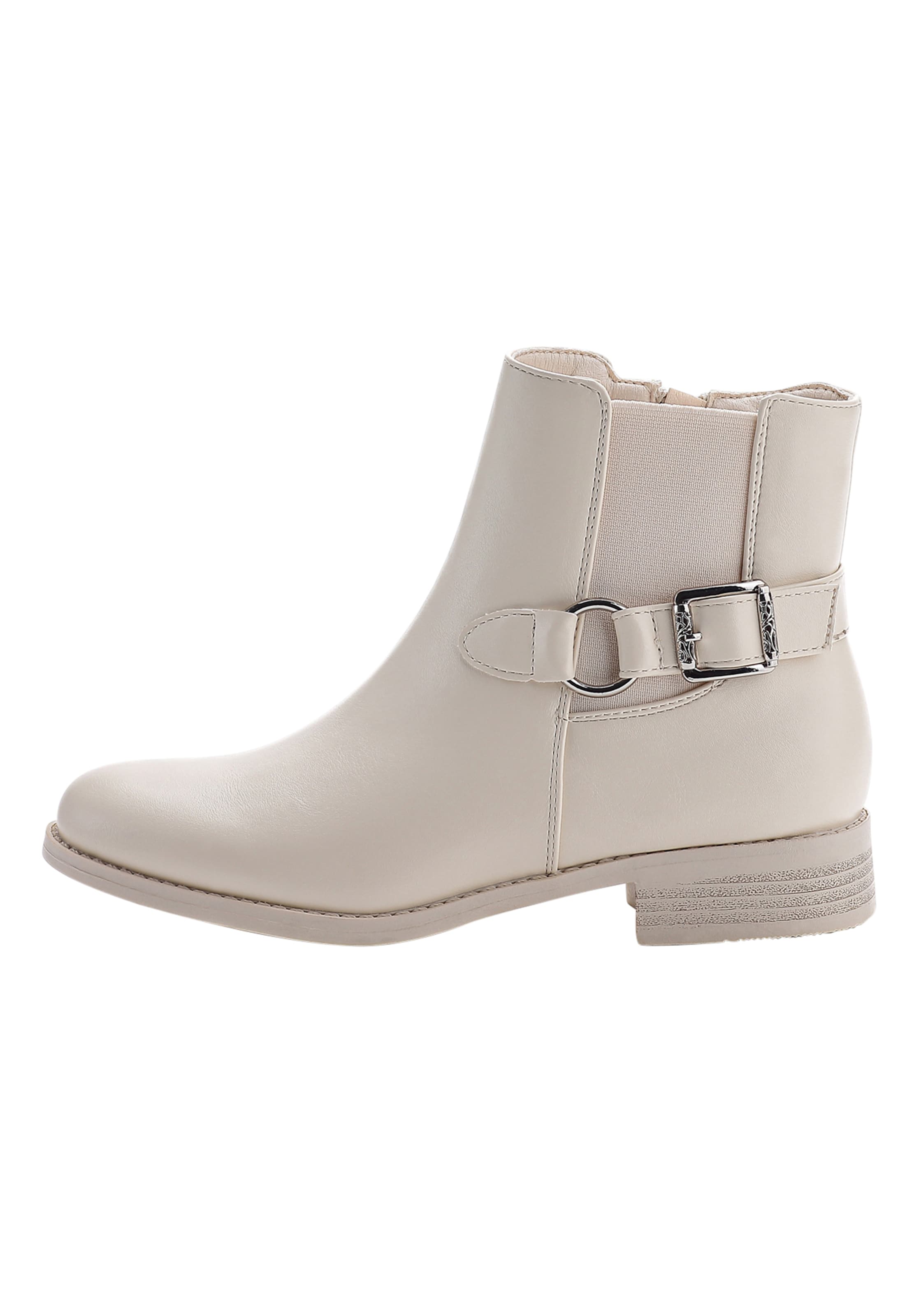 Elara Chelsea Boots i beige